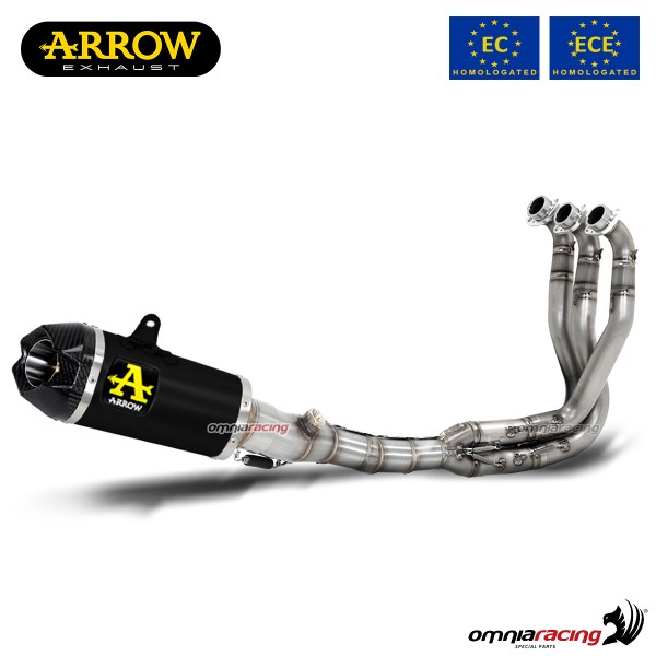 Impianto di scarico completo Arrow Works omologato in acciaio dark per Yamaha MT09 2021>