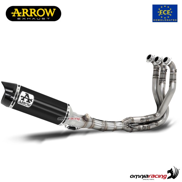 Impianto di scarico completo Arrow Thunder omologato in alluminio dark per Yamaha MT09 2021>