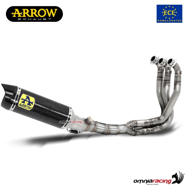 Arrow Thunder full system exhaust approved in carbon for Yamaha MT09 2021>