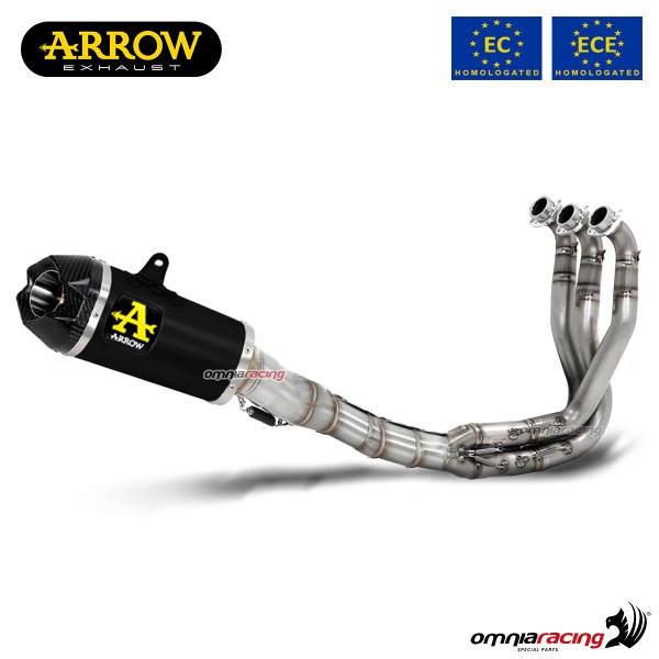 Impianto di scarico completo Arrow Works omologato in acciaio dark per Yamaha MT09 2021>