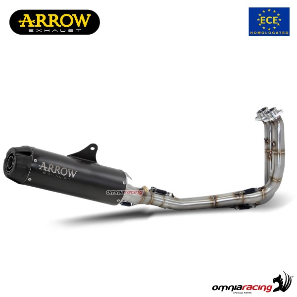 Impianto di scarico completo Arrow Rebel omologato in Inox dark per Yamaha XSR700 2021>