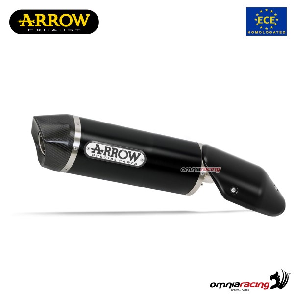 Arrow exhaust Indy Race slip-on dark aluminum approved for Ducati Multistrada 1260/S 2018>2020