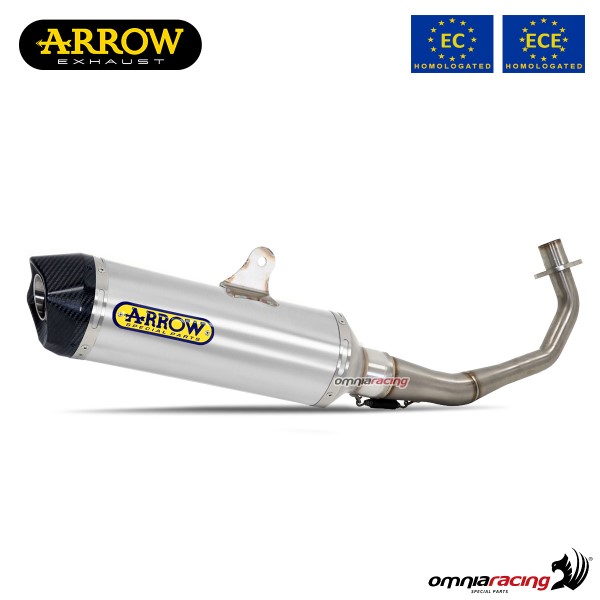 Arrow full system exhaust approved in aluminum for Kymco Xciting 400i S 2019>2020