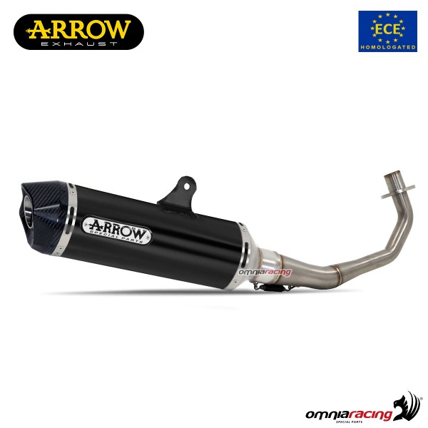 Arrow full system exhaust approved in dark aluminum for Kymco Xciting 400i S 2019>2020