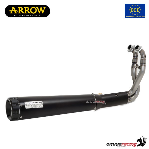 Arrow full system exhaust approved in Inox dark for Kawasaki Vulcan S650 2014>2016