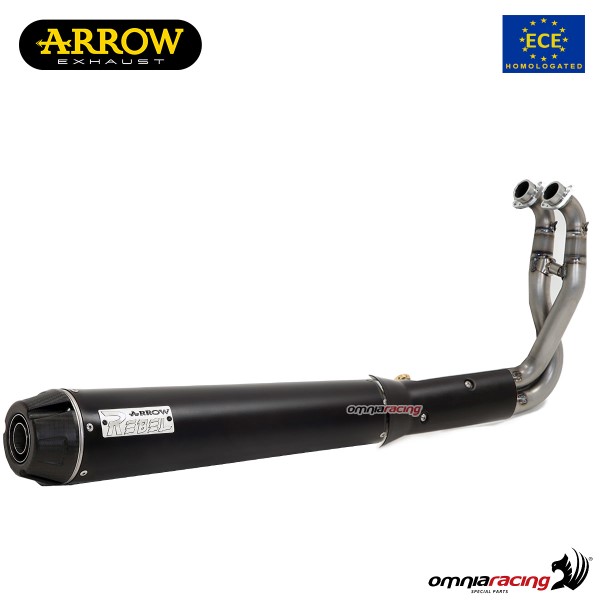 Arrow full system exhaust approved in Inox dark for Kawasaki Vulcan S650 2014>2016