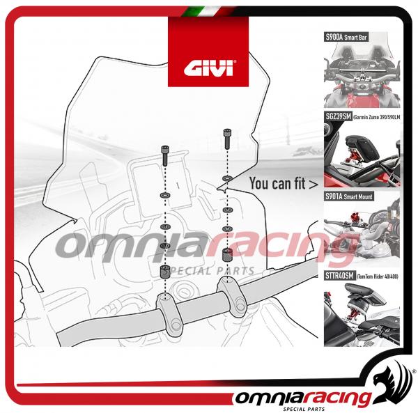 Givi 04SKIT Kit viteria specifico per Smart Bar S900A / Smart Mount S901A BMW R1200RT 05>13