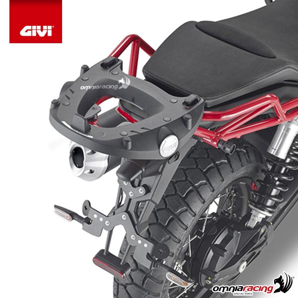 Rear rack Givi top cases Monokey Monolock Moto Guzzi V85TT 2019-2022