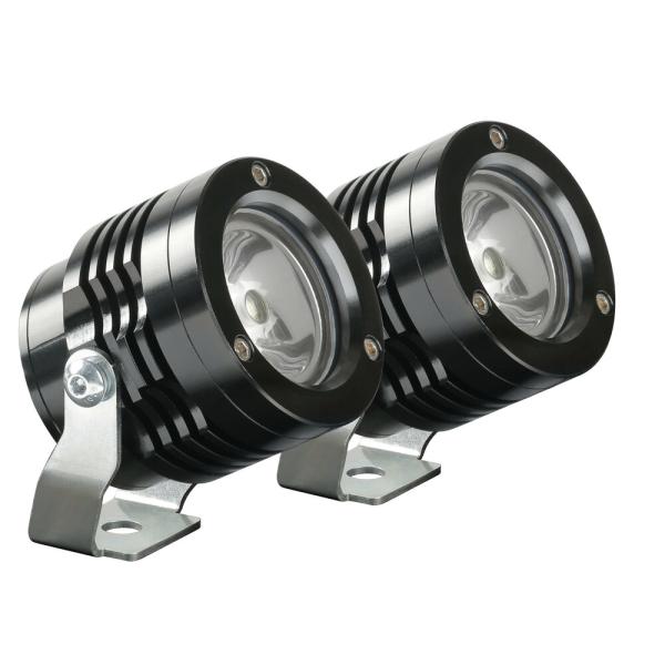 Pair of black aluminum LED auxiliary lights Lampa O-Lux 12v