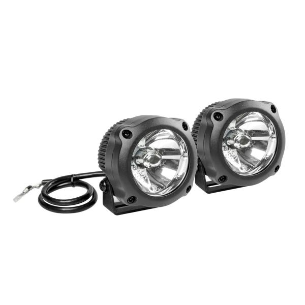 Coppia fari ausiliari a led alluminio nero Lampa Max-Lum1 12v