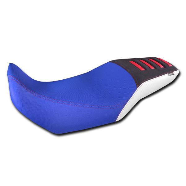 Isotta blue/white/black/red saddle covering Honda Transalp XL750 2023-2024