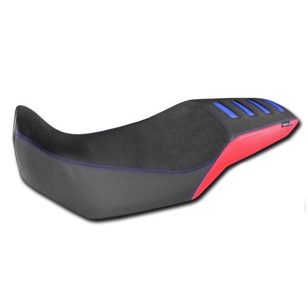 Isotta black/red/blue saddle covering Honda Transalp XL750 2023-2024