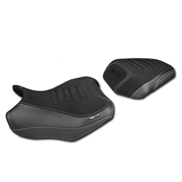 Isotta black/green saddle covering Benelli TRK702 2023-2024