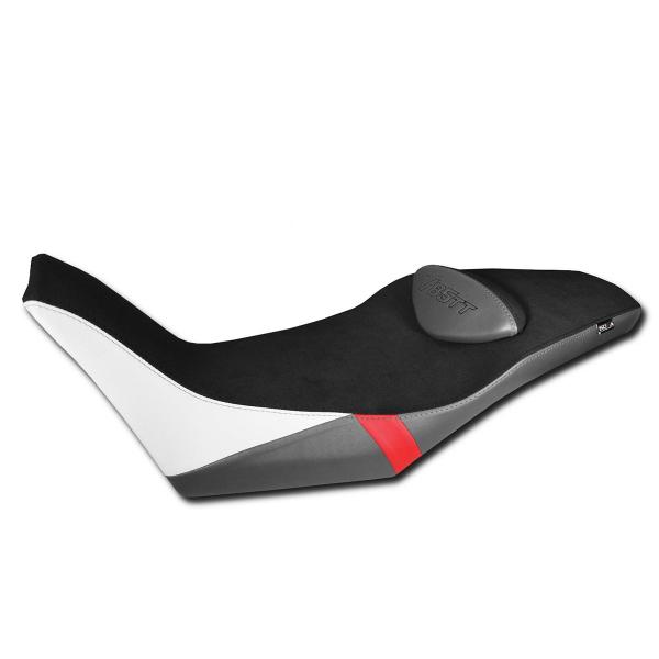 Isotta black/grey/white/red saddle covering comfort Moto Guzzi V85TT 2019-2024