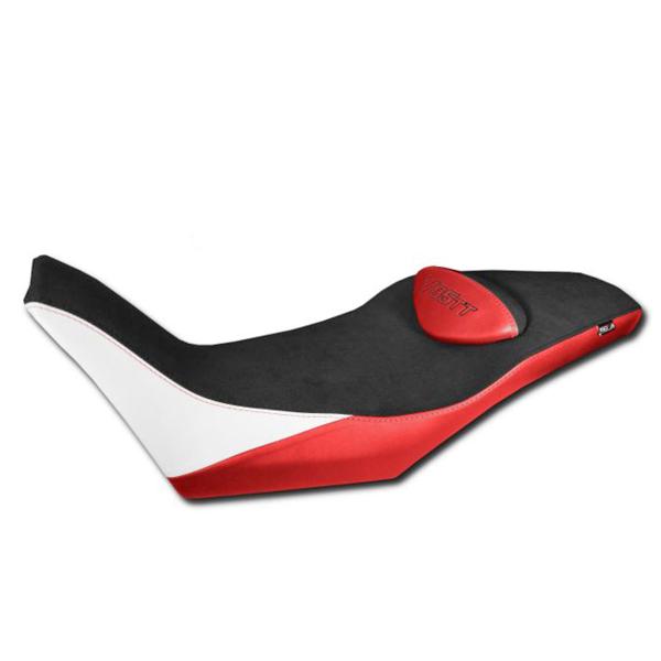 Isotta black/white/red saddle covering comfort Moto Guzzi V85TT 2019-2024