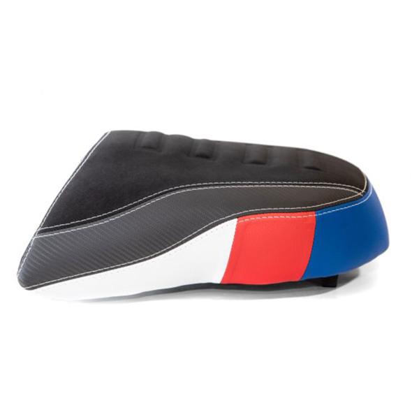 Isotta white/red/blue passenger saddle BMW R1200GS 2013-2018