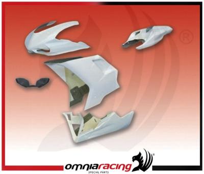 Bodywork racing complete kit : front fairing, rear seat fairing for Ducati 1098 R 08 > 09