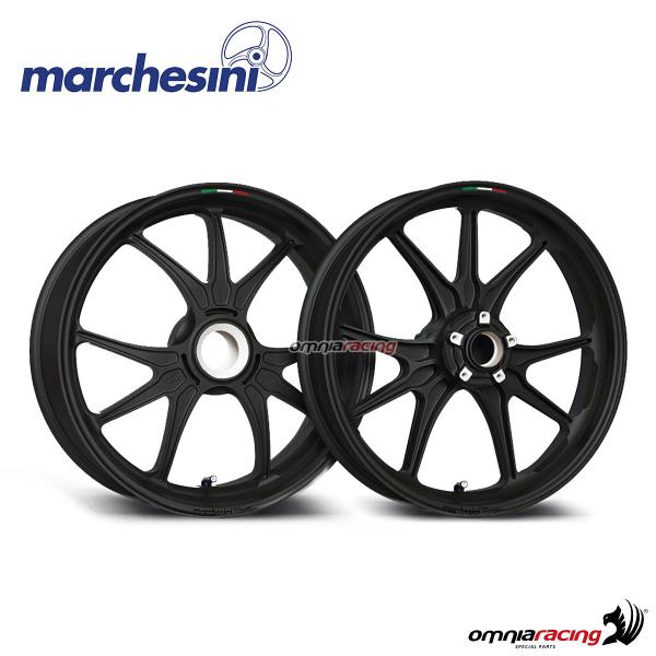 Coppia cerchi Marchesini M9RS Corse nero lucido in magnesio forgiato Ducati Streetfighter V4/S 2020>