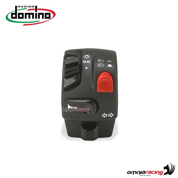 Domino left switch wired in technopolymer 9A series black color
