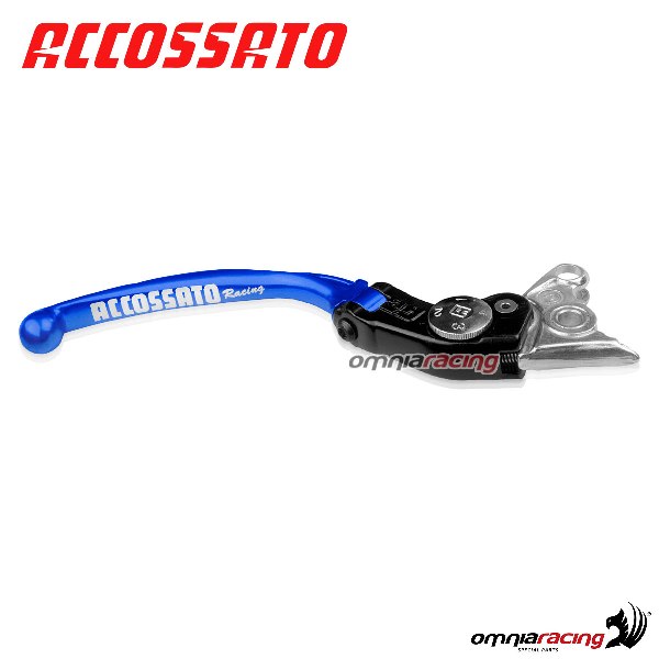 Adjustable folding long brake lever Accossato blue color for Benelli TNT1130 Cafe Racer 2006>2007