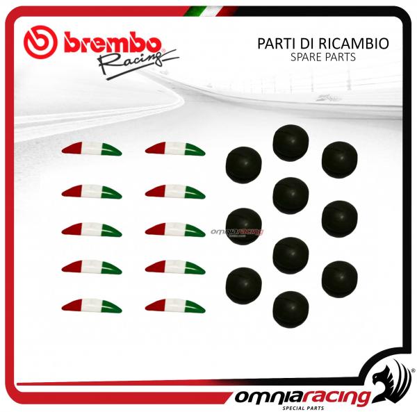 Brembo parti di ricambio tappo in gomma+adesivo bandiera italiana 10pz per pompa RCS freno/frizione