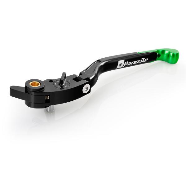 Leva frizione pieghevole Paraxite Street nera/verde Kawasaki Ninja H2 1000 2015-2020