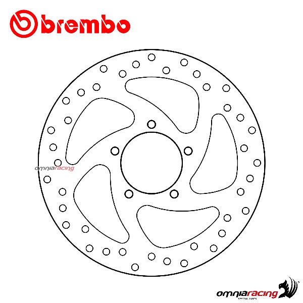 Brembo Serie Oro rear fixed brake disc for Ducati DesertX 2022-2023