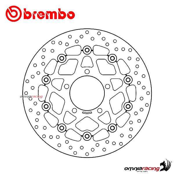 Brembo Serie Oro front floating brake disc for Kawasaki Z1000 ABS 2007>2014