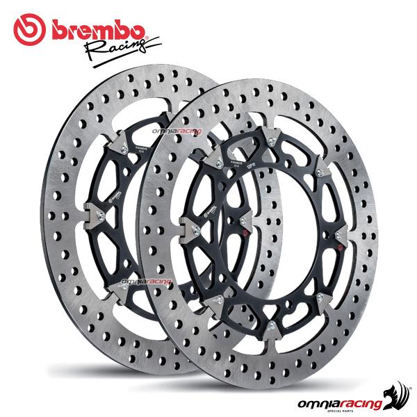 Pair of front brake discs Brembo T Drive 320mm for Yamaha YZF R1 2007>2014