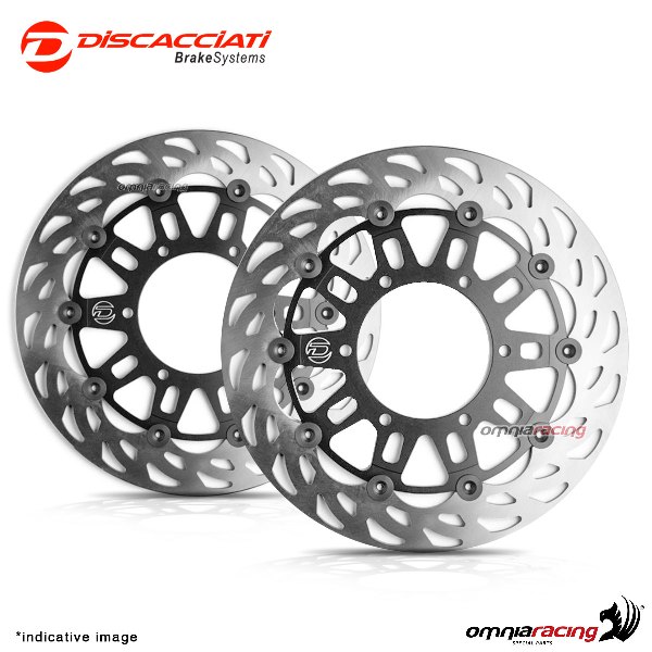 Pair of front floating discs Discacciati light diameter 320mm black for Ducati 916/916SPS/996