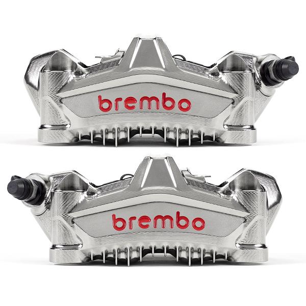 Pair of Brembo Racing GP4-MotoGP 100mm brake calipers monoblock finned
