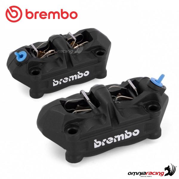 Brembo Pair of Radial calipers P4 34 B Black Color 100mm mounting With Pads
