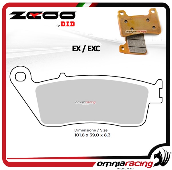 ZCOO N007 EX Front sinterized brake calipers for Honda CBR600F 1995>1998
