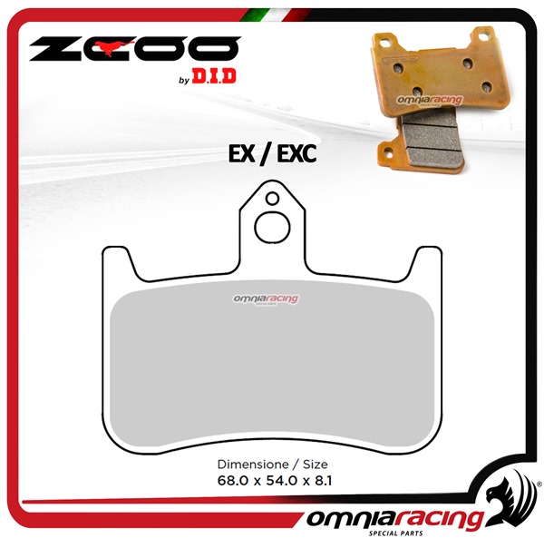 ZCOO N001 EX Front sinterized brake calipers for Honda VFR750R (RC30) 1988>1993