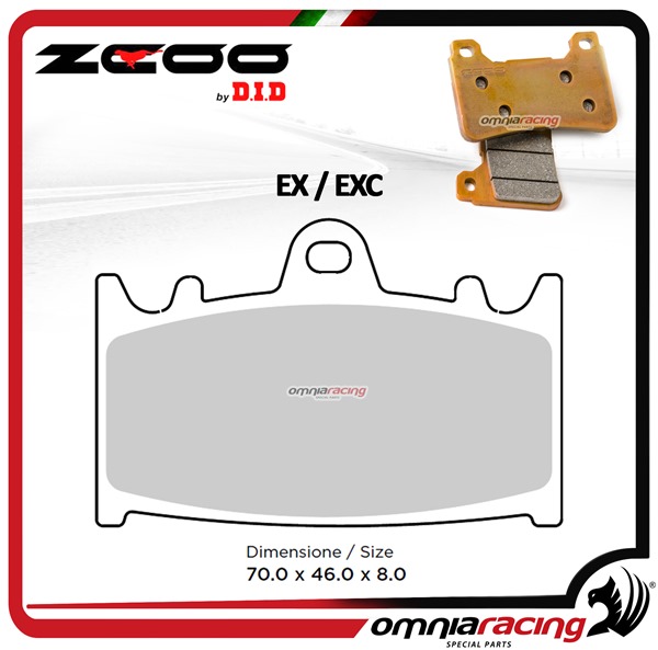 ZCOO T001 EX Front sinterized brake calipers for Kawasaki ZZR600 1990>1992