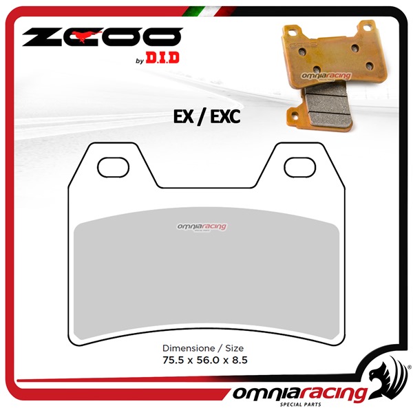 ZCOO B002 EX Front sinterized brake calipers for Husqvarna SM610 2000>
