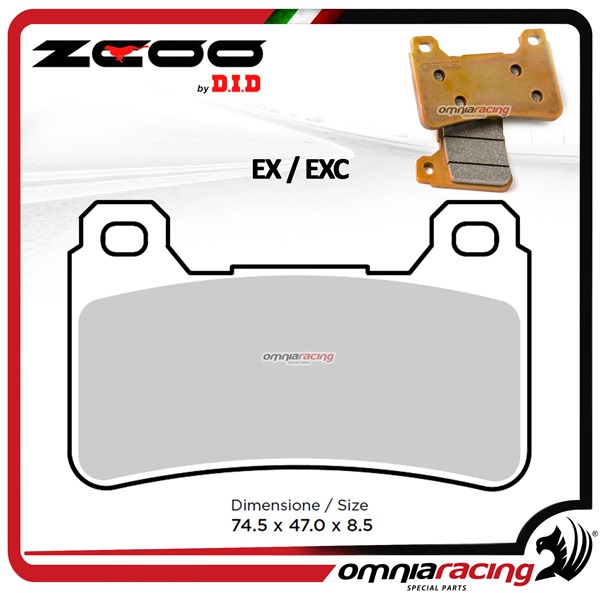ZCOO T005 EXC Front sinterized brake calipers for Honda CBR600RR 2007>
