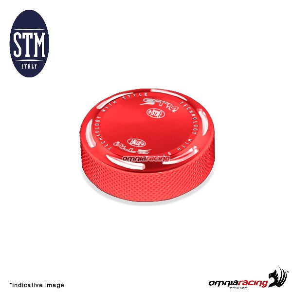 STM front brake reservoir cap for Nissin red color for Kawasaki ZX9R 94>03