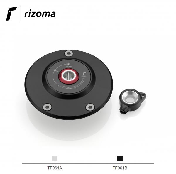 Tappo serbatoio benzina Rizoma colore nero per Yamaha MT07 / MT09 (FZ07 / FZ09) 2013>2020
