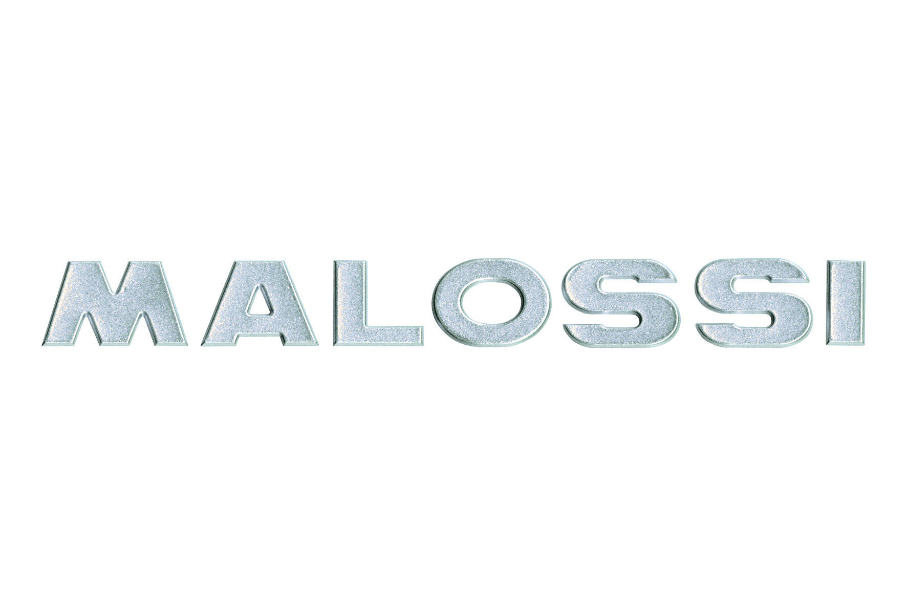 Malossi 3D silver Malossi sticker - length 21 cm