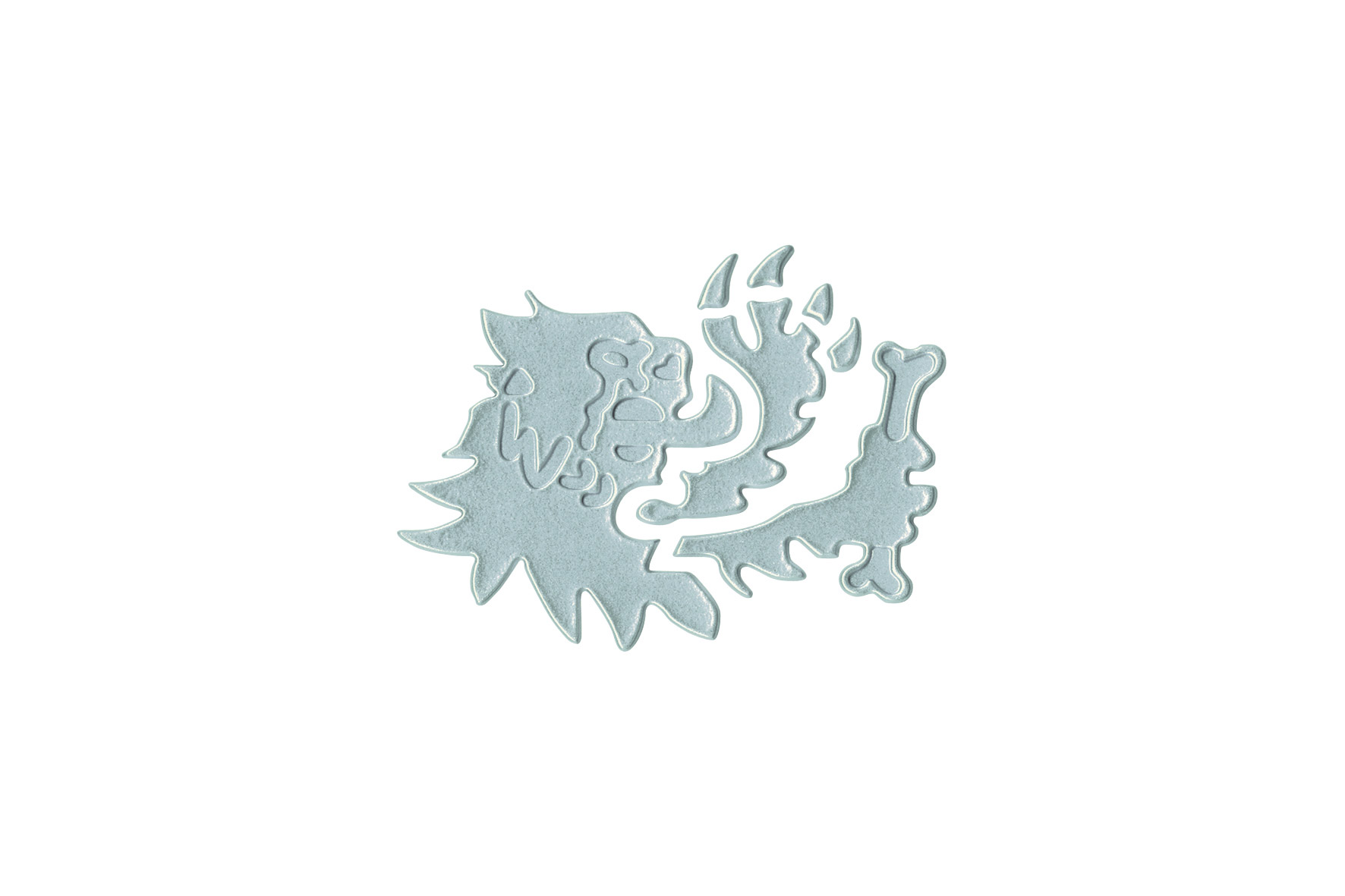 Malossi 3D silver Malossi lion head sticker - length 10 cm