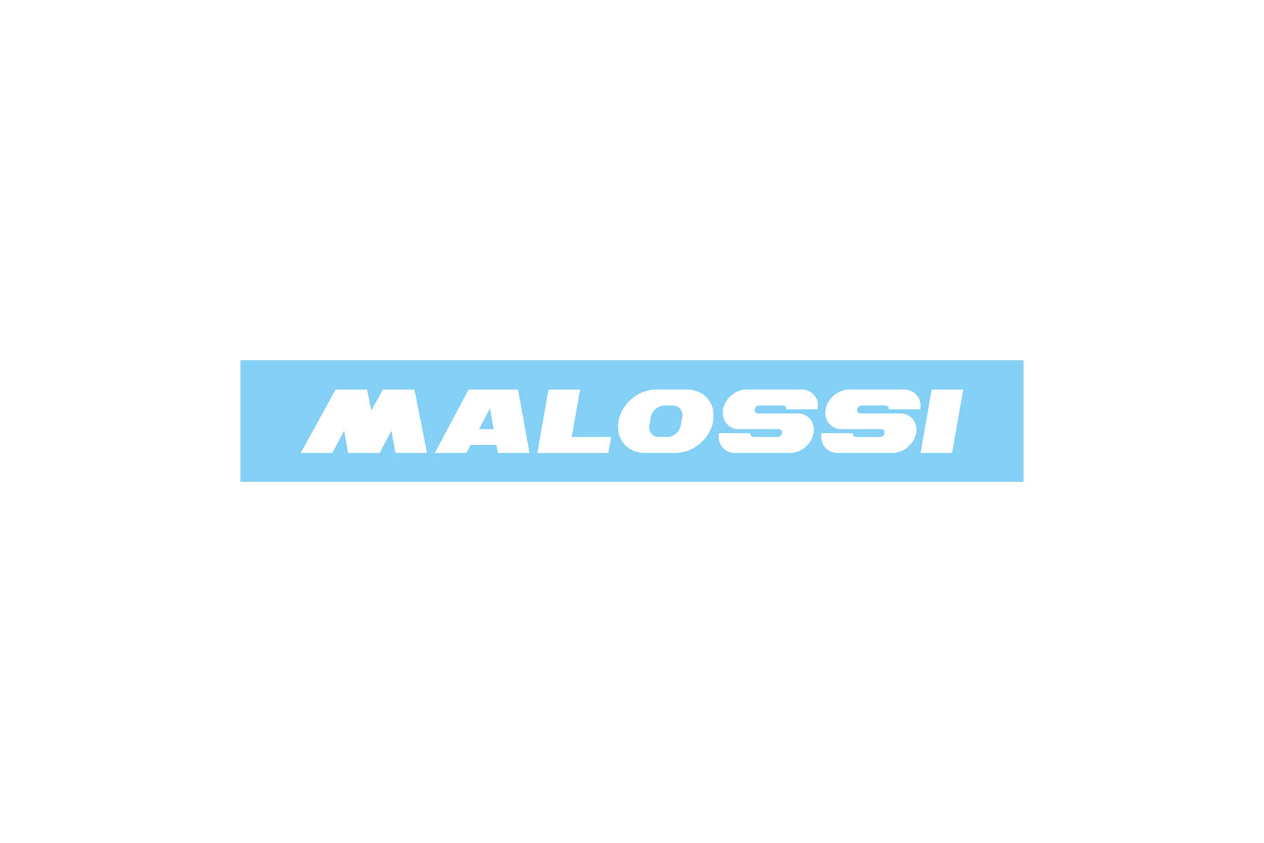 Malossi White Malossi heat-resistant sticker - length 11 cm