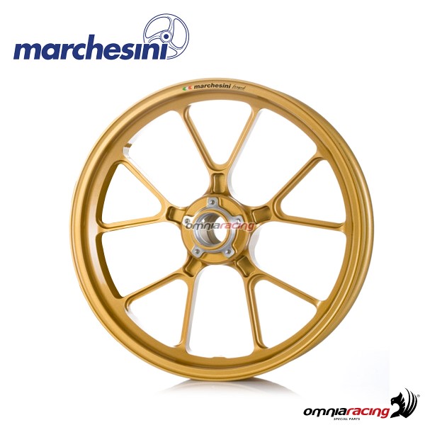 Marchesini M10RR Kompe Motard front wheel aluminium anodized gold for Honda CRF450R 2002>2006