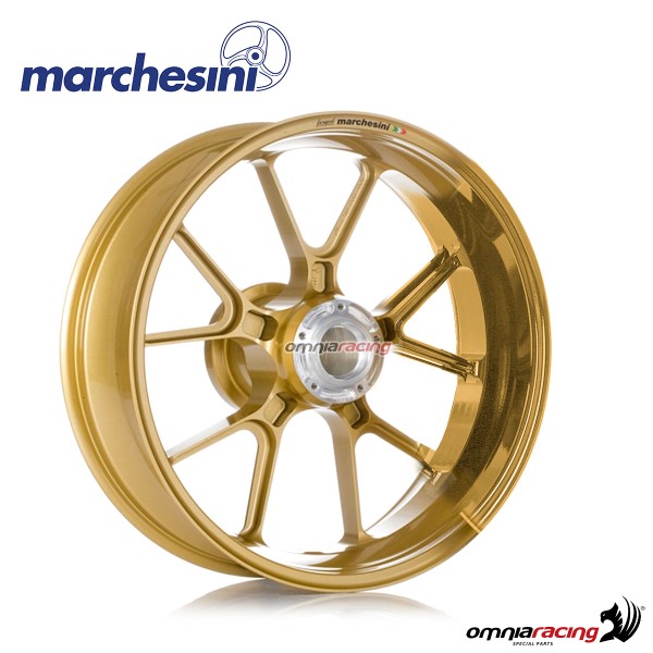 Cerchio posteriore Marchesini M10RR Kompe Motard in alluminio oro Aprilia SXV5.5/SXV4.5 2008>2012