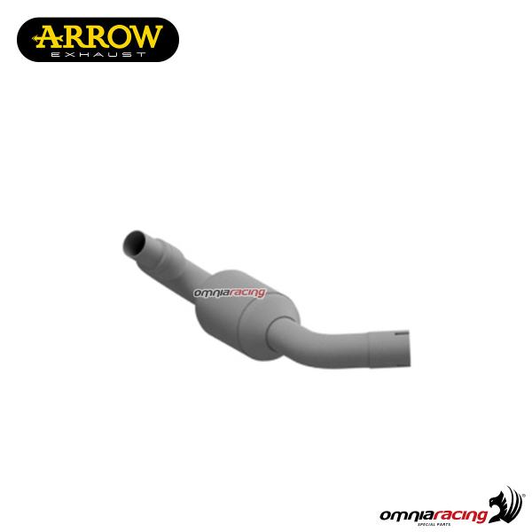 Arrow steel racing decatalyzed central mid pipe NOT homologated for Benelli 502C 2019>2020