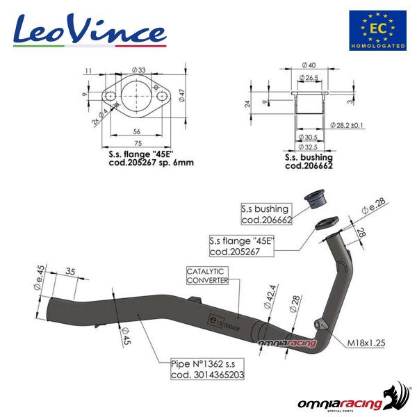 LeoVince SBK collettore catalizzato