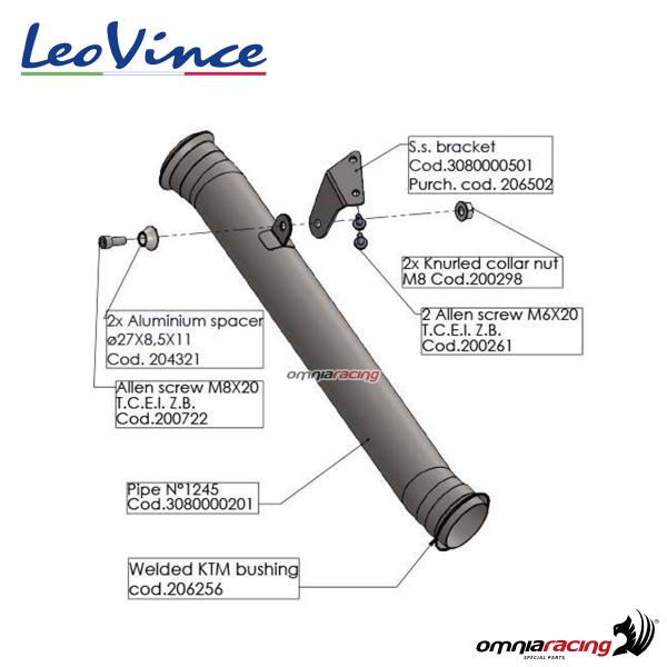 LeoVince SBK Eu-Approved catalytic converter manifold KTM 1290 Super Duke R