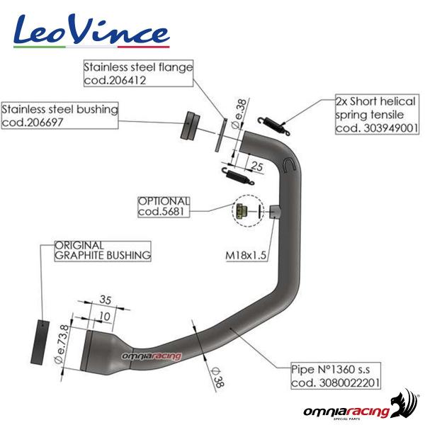 Collettori racing acciaio Leovince Husqvarna Svartpilen 401 2020-2024