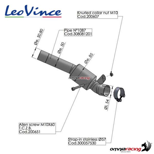 Leovince steel dekat racing link pipe Kawasaki ZX10R Ninja 2016-2020