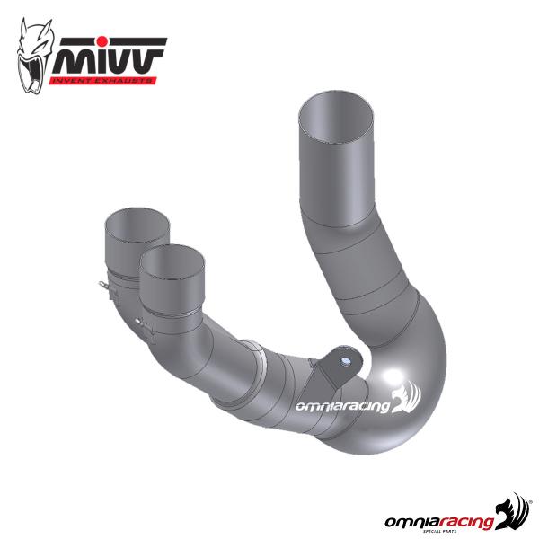 Mivv steel tube link pipe not-catalyst for Ducati Hypermotard 950 Euro4 2019>2020